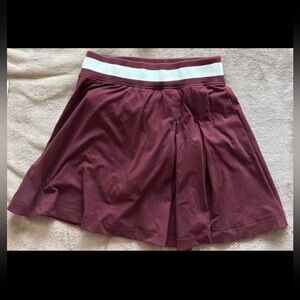 Boutique Burgundy Golf/Tennis Skirt with White Stripe